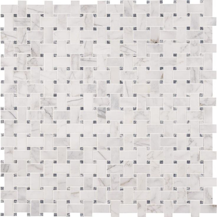 MSI Calacatta Cressa Basket Weave 12 in. x 12 in. x 10 mm Honed Marble Mesh-Mounted Mosaic Tile (10 sq. ft. / case)