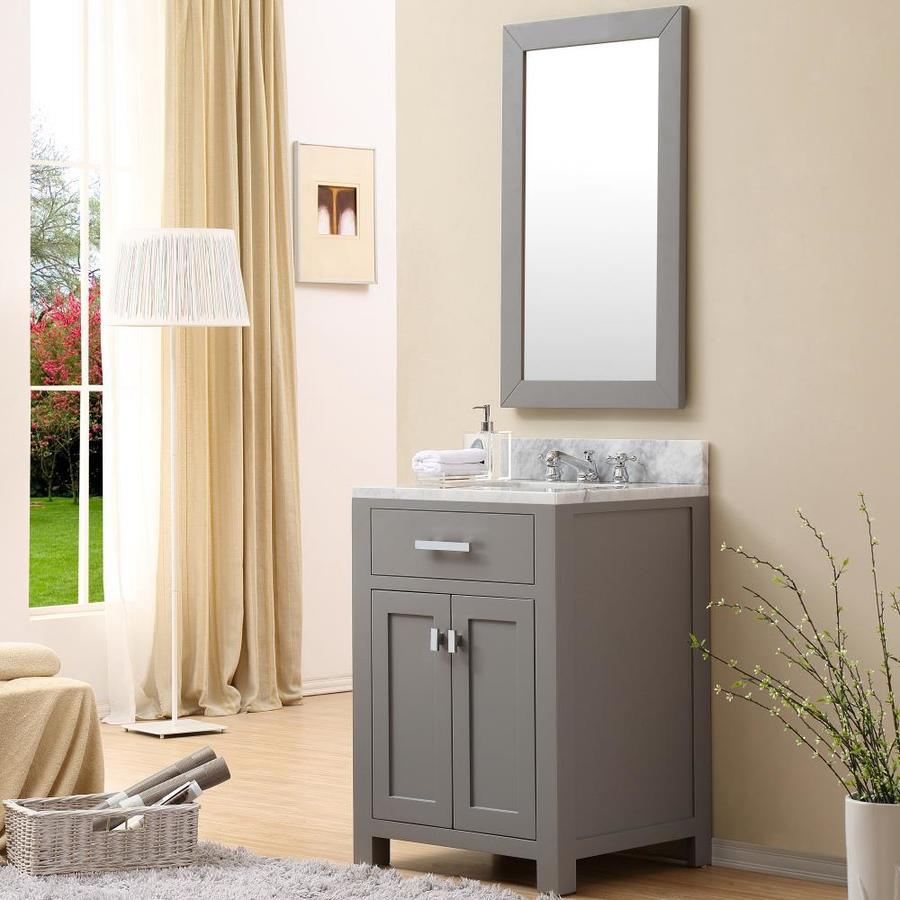 Water Creation Madison 24-in Pure White Single Sink Bathroom Vanity with Carrara White Natural Marble Top - Super Arbor