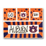 Auburn Ceramic 4 Section Tailgating Serving Platter