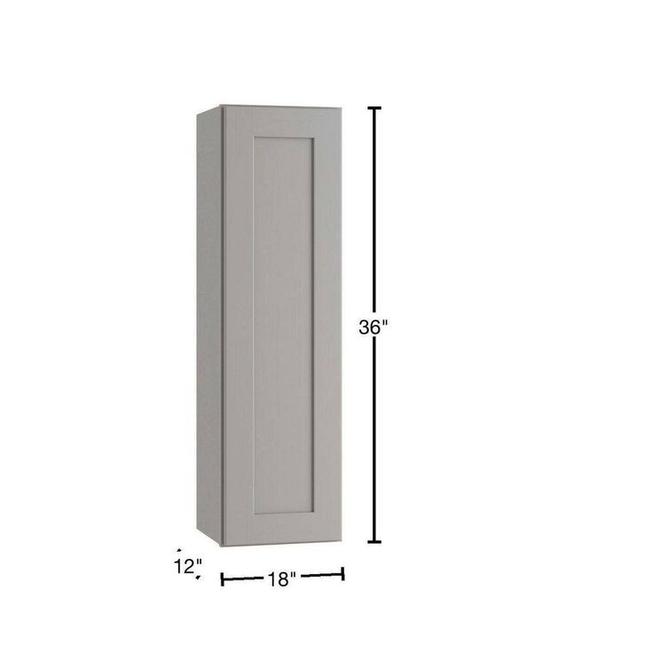Home Decorators Collection Newport 18 in. W x 12 in. D x 36 in. H Assembled Plywood Wall Kitchen Cabinet in Pearl Gray with Soft Close