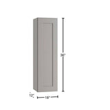 Home Decorators Collection Newport 18 in. W x 12 in. D x 36 in. H Assembled Plywood Wall Kitchen Cabinet in Pearl Gray with Soft Close