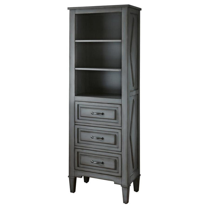 Avanity Kelly 22-in W x 65-in H x 15-in D Grayish-blue Poplar Freestanding Linen Cabinet