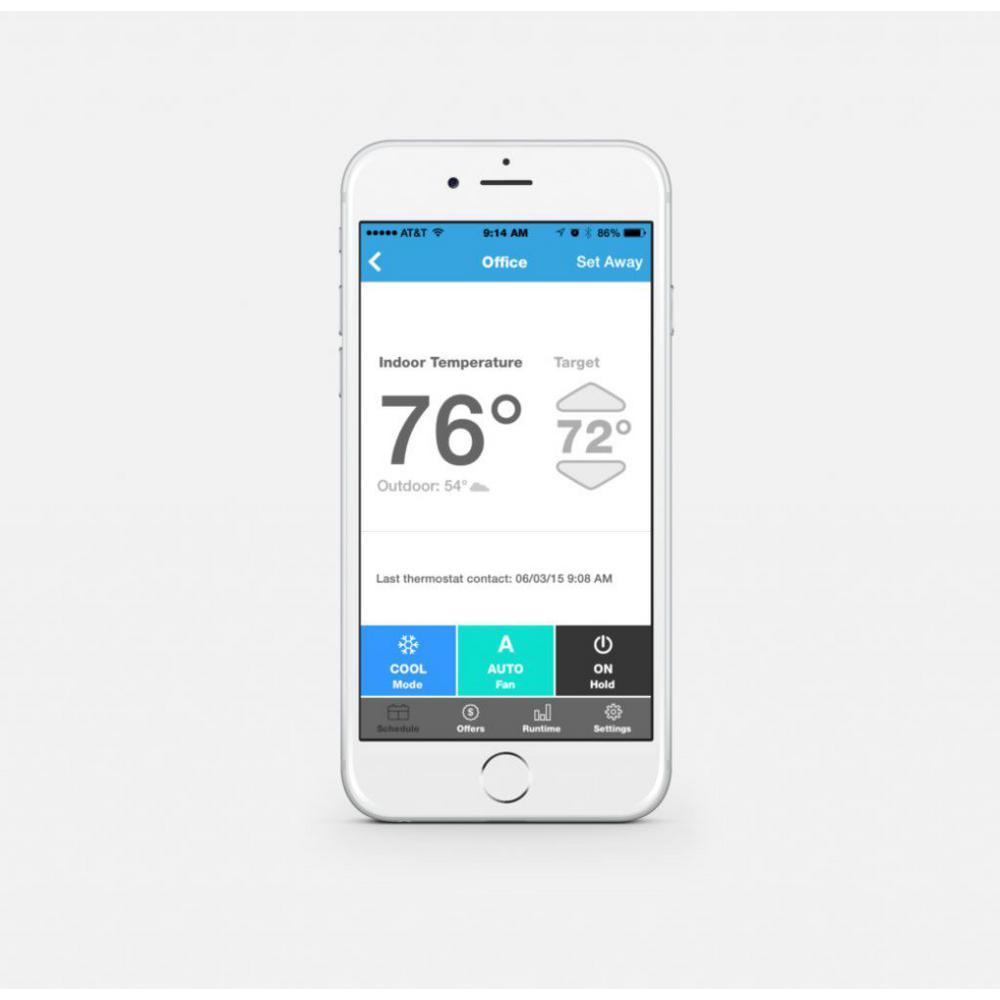 Kono Smart Wi-Fi Thermostat with Interchangeable Black Stainless Steel Faceplate - Super Arbor