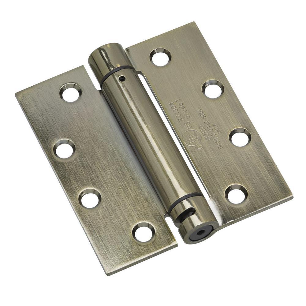 4 in. x 4-1/2 in. Full Mortise Adjustable Spring Hinge - Super Arbor