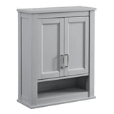 Durham 24-in W x 30-in H x 10-in D White Oak Bathroom Wall Cabinet