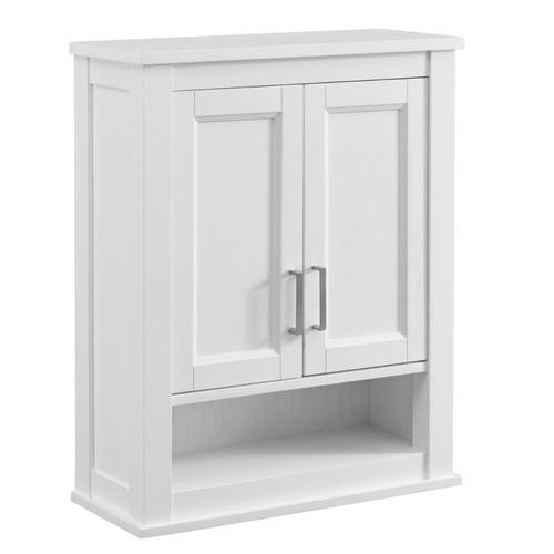 Durham 24-in W x 30-in H x 10-in D White Oak Bathroom Wall Cabinet
