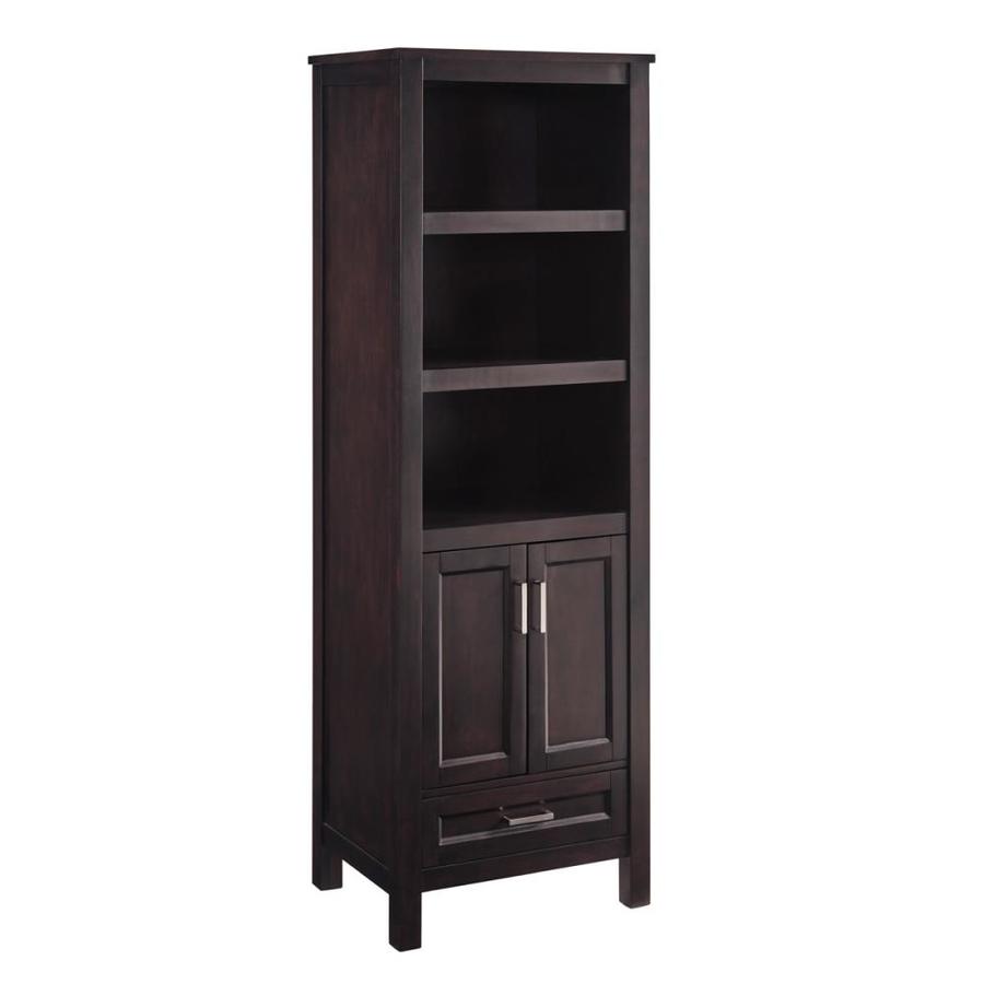Durham 24-in W x 72-in H x 18-in D White Oak MDF Freestanding Linen Cabinet