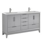 Scott Living Robinson 48-in Coffee Oak Single Sink Bathroom Vanity with White Acrylic Top - Super Arbor