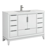 Scott Living Robinson 48-in Coffee Oak Single Sink Bathroom Vanity with White Acrylic Top - Super Arbor