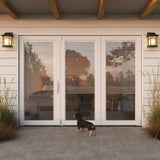 JELD-WEN 108-in x 80-in Fiberglass Folding, Right-hand folding – installed room view