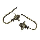 Rod Desyne Bloom 2-Pack Black Steel Curtain Holdbacks - Super Arbor