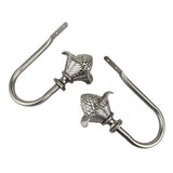 Rod Desyne Bloom 2-Pack Black Steel Curtain Holdbacks - Super Arbor