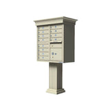 Vital 12-Mailboxes 1-Parcel Locker 1-Outgoing Pedestal Mount Cluster Box Unit - Super Arbor