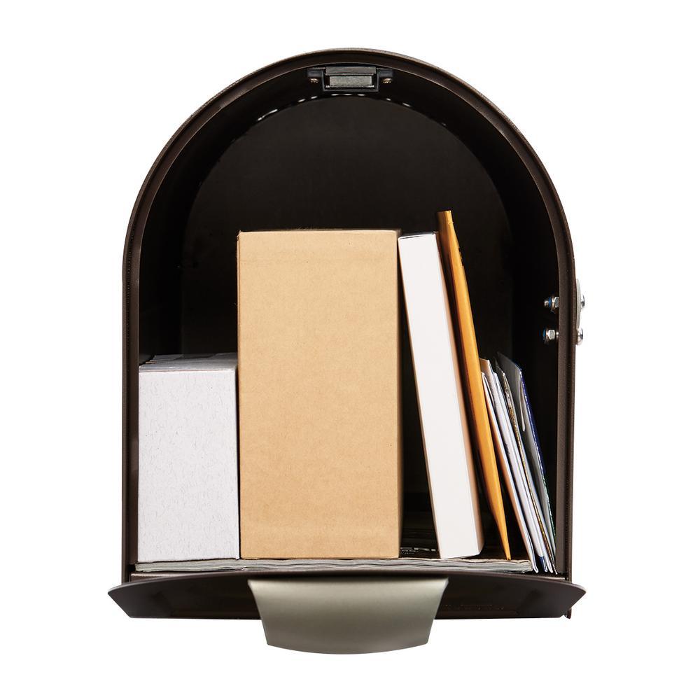 Northpointe Large, Steel Post Mount Mailbox, Venetian Bronze - Super Arbor
