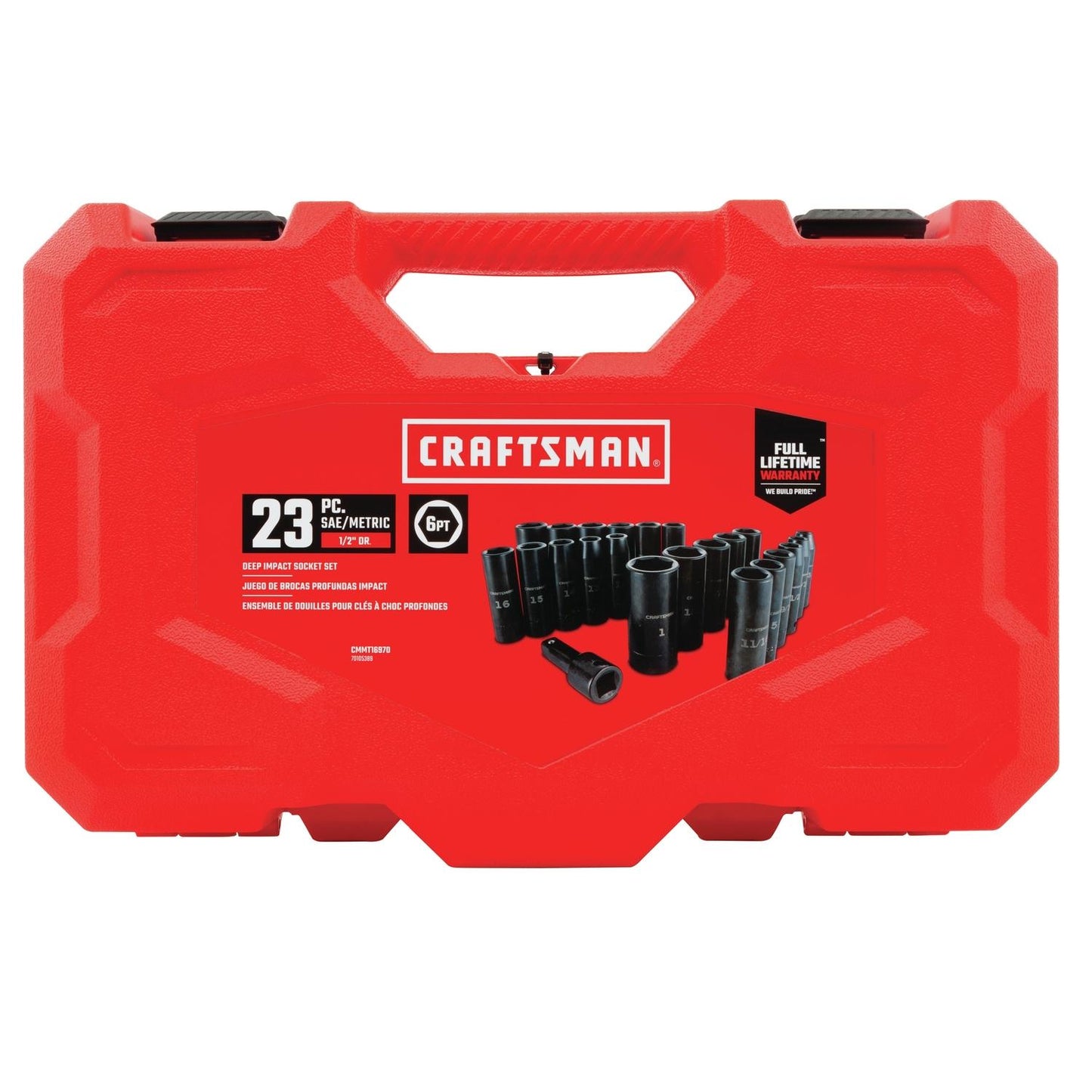 Craftsman 23 pc. 1/2 in. Drive Metric and SAE Deep Impact Socket Set