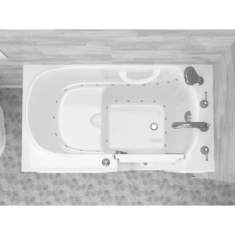 HD Series 26 in. x 46 in. Right Drain Quick Fill Walk-In Air Tub in White - Super Arbor