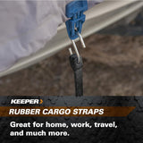 Keeper EPDM Rubber Strap Assorted, 10-Pack (14", 19", 24", 35")
