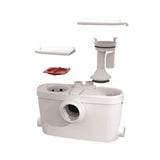 SaniAccess3 2-Piece 1.280 GPF Single Flush Elongated Toilet with .5 HP Macerating Pump in White - Super Arbor