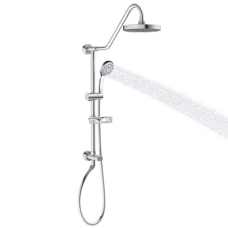 Kauai III 3-Spray Handshower and Showerhead Combo Kit in Chrome Finish
