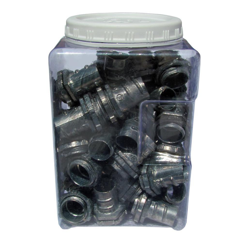 1/2 in. Flexible Metal Conduit (FMC) Screw-In Connectors (50-Pack)