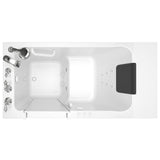 Acrylic Luxury 51 in. x 30 in. Left Hand Walk-In Whirlpool and Air Bathtub in White - Super Arbor