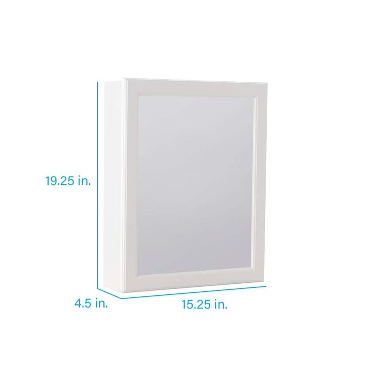 Style Selections 15.25-in x 19.25-in Rectangle Surface Mirrored Medicine Cabinet