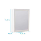 Style Selections 15.25-in x 19.25-in Rectangle Surface Mirrored Medicine Cabinet