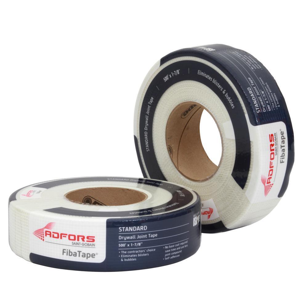 FibaTape Standard White 1-7/8 in. x 500 ft. Self-Adhesive Mesh Drywall Joint Tape - Super Arbor