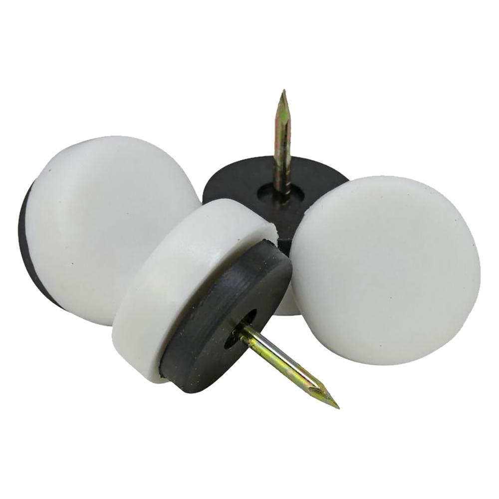 1-1/8 in. Nail-On Floor Protection Glides with Plastic Base (4 per Pack) - Super Arbor