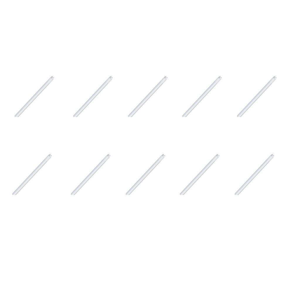 4 ft. 15-Watt T8 32W/ T12 40W Equivalent Cool White (4100K) G13 Hybrid Linear LED Tube Light Bulb (10-Pack) - Super Arbor