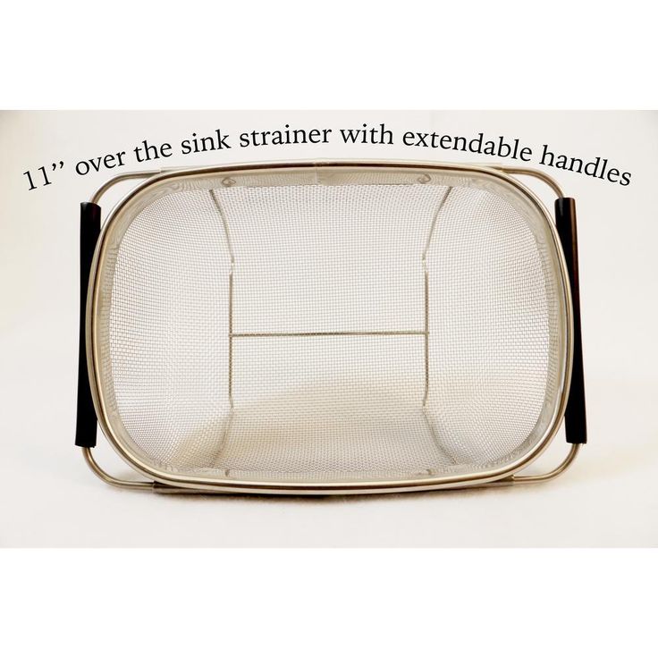 11 in. Over The Sink Mesh Strainer with Extendable Handles