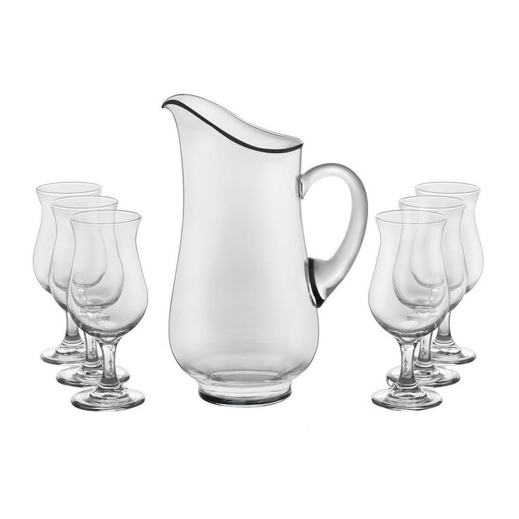 Modern Bar 7-Piece Sangria Glass Entertainment Set