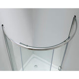 Breeze 38 in. L x 38 in. W x 76 in. H Corner Shower Kit with Reversible Sliding Door and Shower Base - Super Arbor