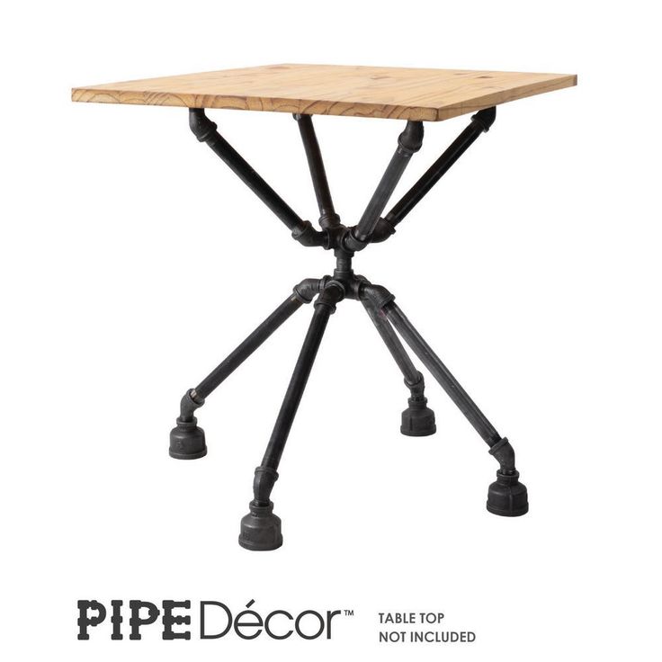 1/2 in. Black Pipe 21.5 in. W x 21 in. H Spider Design End Table Kit