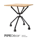 1/2 in. Black Pipe 21.5 in. W x 21 in. H Spider Design End Table Kit