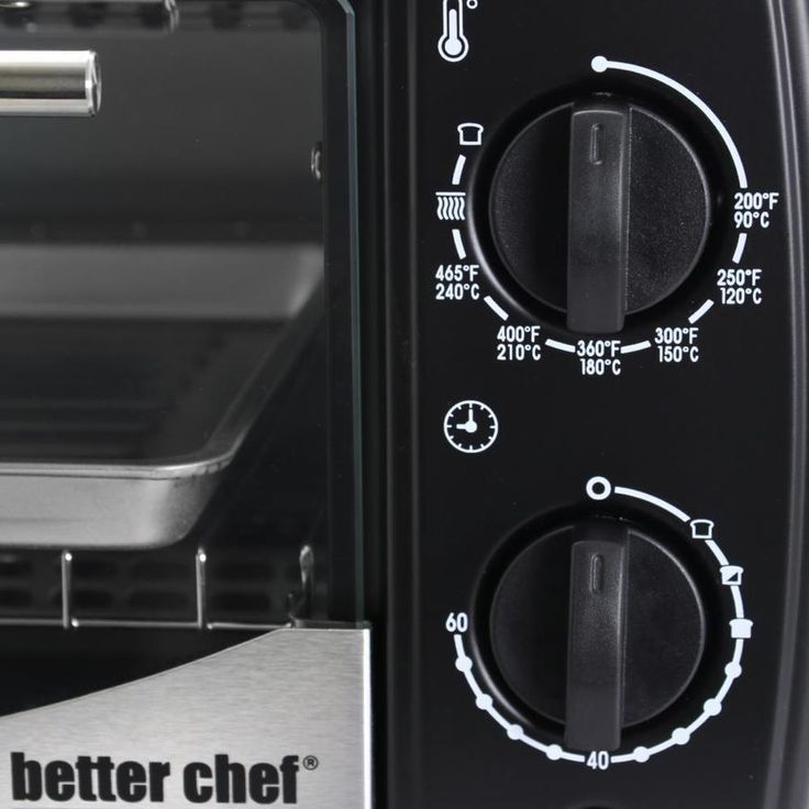 Better Chef 2-Slice Black Convection Toaster Oven (700-Watt)