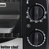 Better Chef 2-Slice Black Convection Toaster Oven (700-Watt)