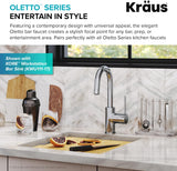 KRAUS Oletto Single Handle Bar Kitchen Faucet, Chrome, KPF-2600CH