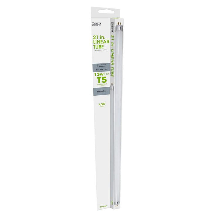 Feit Electric 21 in. 13-Watt T5 Cool White (4100K) G5 Linear Fluorescent Tube Light Bulb (25-pack)