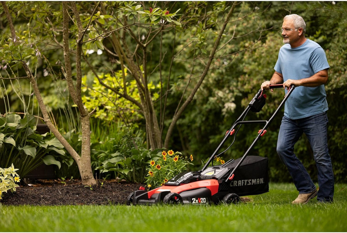 Craftsman V20 CMCMW220P2 20 in. Brushless Cordless Lawn Mower Kit with (2) 20V 5.0Ah Batteries & Charger