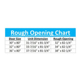 JELD-WEN 30x80 Steel prehung entry door, Left-hand inswing, Primed – infographics view 10