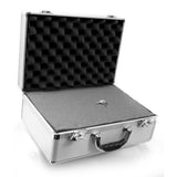 10.75 in. Smooth Silver Aluminum Tool Case with Foam - Super Arbor