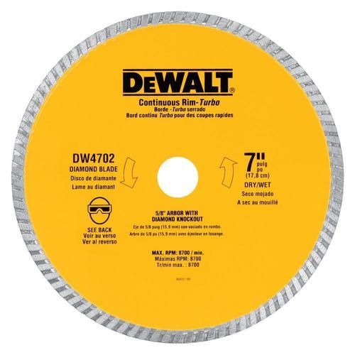 DEWALT 7-in Wet or Dry Continuous Diamond Tile Saw Blade