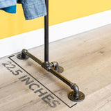 1/2 in. x 3.5 ft. L Black Pipe Freestanding Clothing Rack Kit
