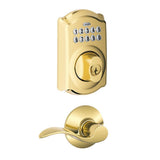 Camelot Satin Nickel Keypad Electronic Door Lock Deadbolt and Accent Lever - Super Arbor