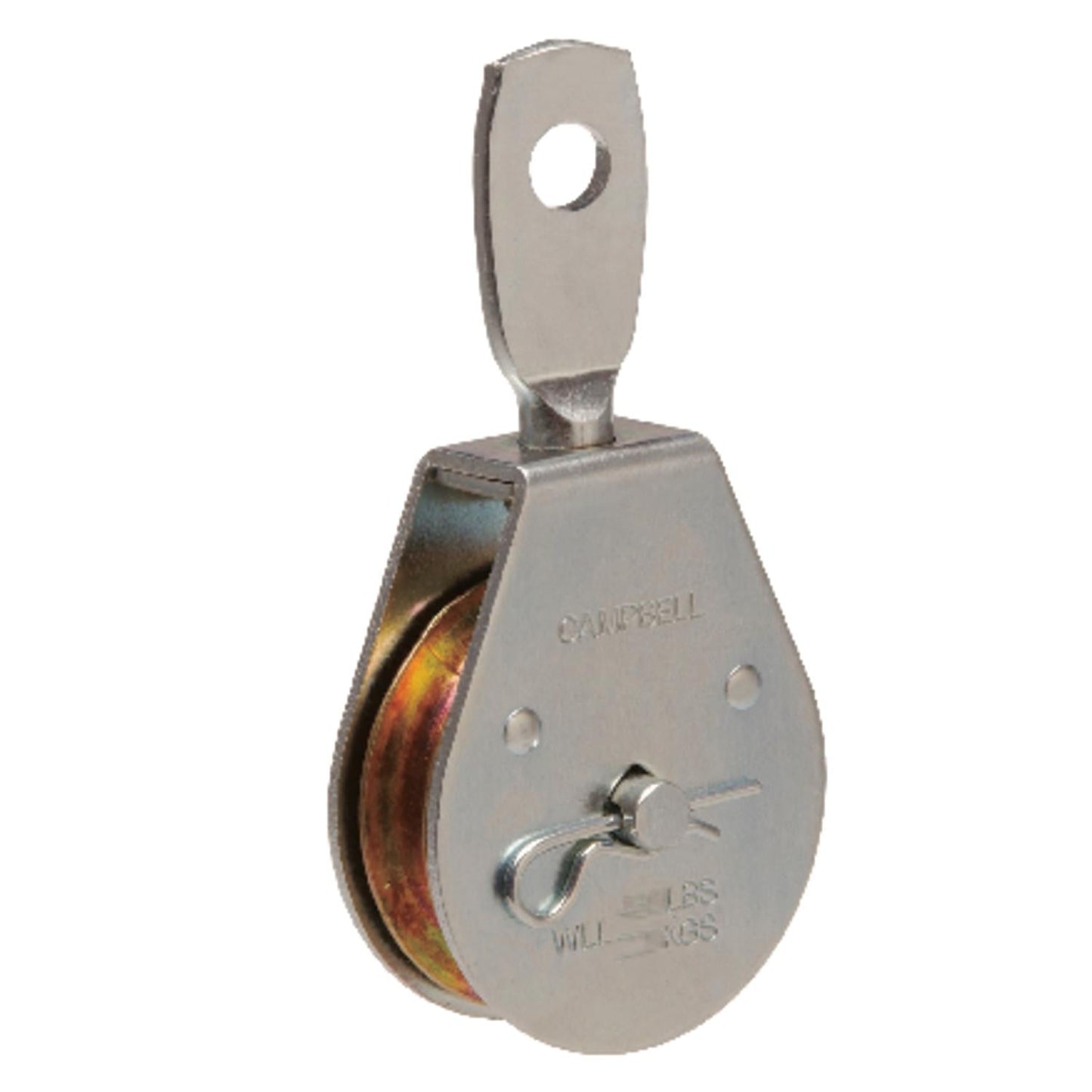 Campbell 2 in. Zinc-Plated Steel Swivel Eye Pulley