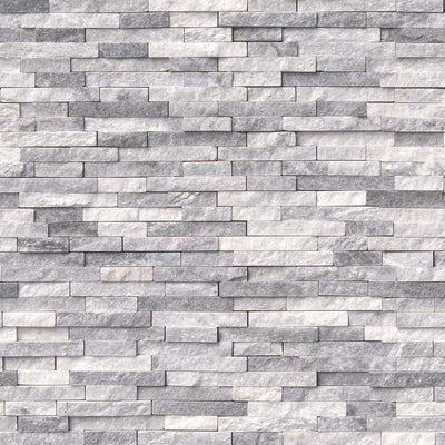 MSI Alaska Gray Split Face 12 in. x 12 in. x 10 mm Textured Marble Mesh-Mounted Mosaic Tile (10 sq. ft. / case) - Super Arbor