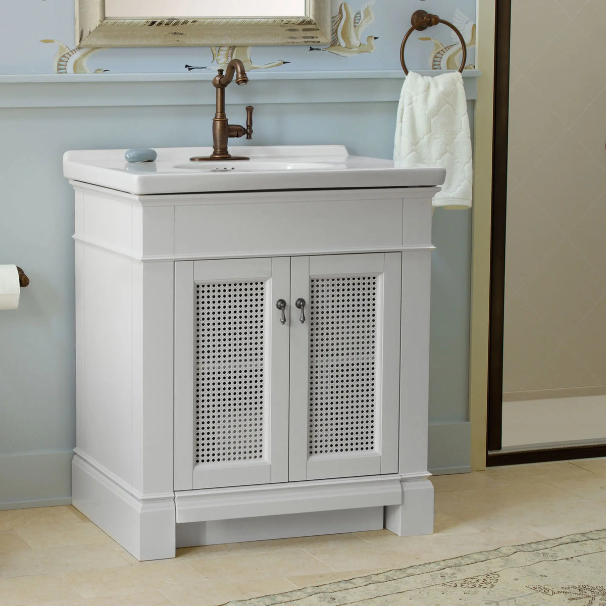 American Standard Portsmouth 30-in White Bathroom Vanity Cabinet