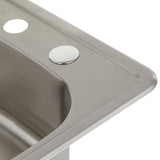 Drop-In 22-Gauge Stainless Steel 15 in. 2-Hole Single Bowl Bar Sink