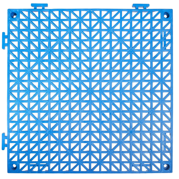 LUXEYARD Interlocking Tile 55PCS Blue Drainage Tiles 12in x 12in Splicing PVC Interlocking Drainage Floor Tiles Non-Slip Drainage Holes for Restroom Bathroom Kitchen Pool Wet Areas Blue product image
